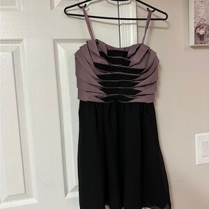 BCBGeneration Black and Mauve Mini Dress